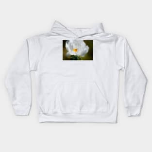 Glowing White Prickly Poppy Wildflower Kids Hoodie